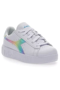 Sneakers Bianche e Arcobaleno Diadora Game Step PS
