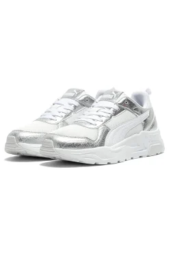 Sneakers bianche e argento in mesh Puma Trinity 2 Lt Metallic Whisper