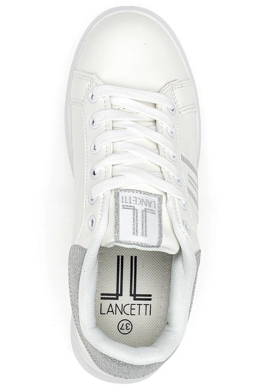 Sneakers Bianche e Argento Lancetti 27