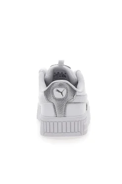 Sneakers Bianche e Argento Platform Puma Carina 2.0 Pop Up Mtllcs Ps