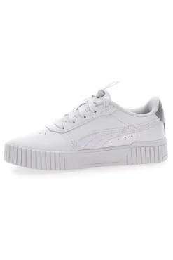Sneakers Bianche e Argento Platform Puma Carina 2.0 Pop Up Mtllcs Ps