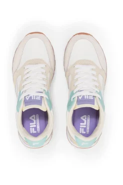 Sneakers bianche e beige con suola a contrasto FILA COURTBAY