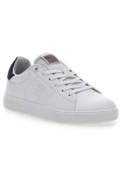 Sneakers Bianche e Blu con Lacci COTTON BELT CBM424A54