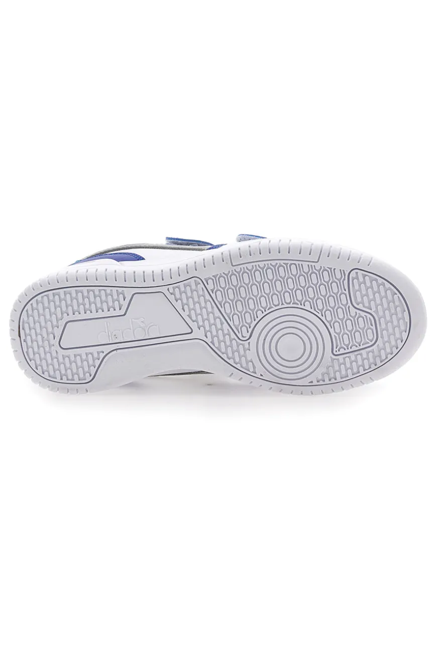 Sneakers Bianche e Blu con Logo Grigio Diadora Raptor Low Ps