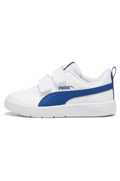 Sneakers bianche e blu con strappi Puma Courtflex V3 V Ps