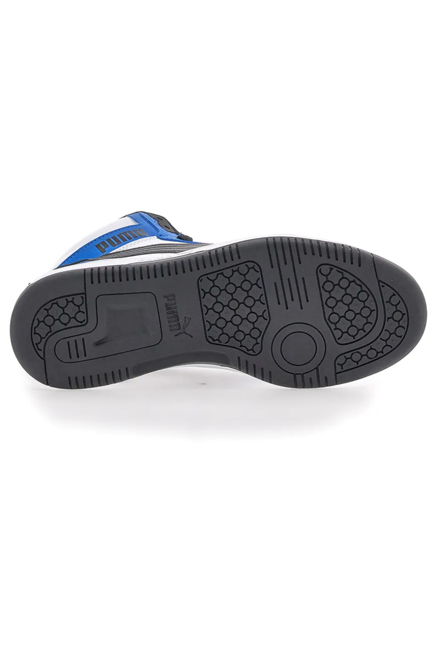 Sneakers Bianche e Blu Mid-Cut Puma Rebound V6 Mid Jr