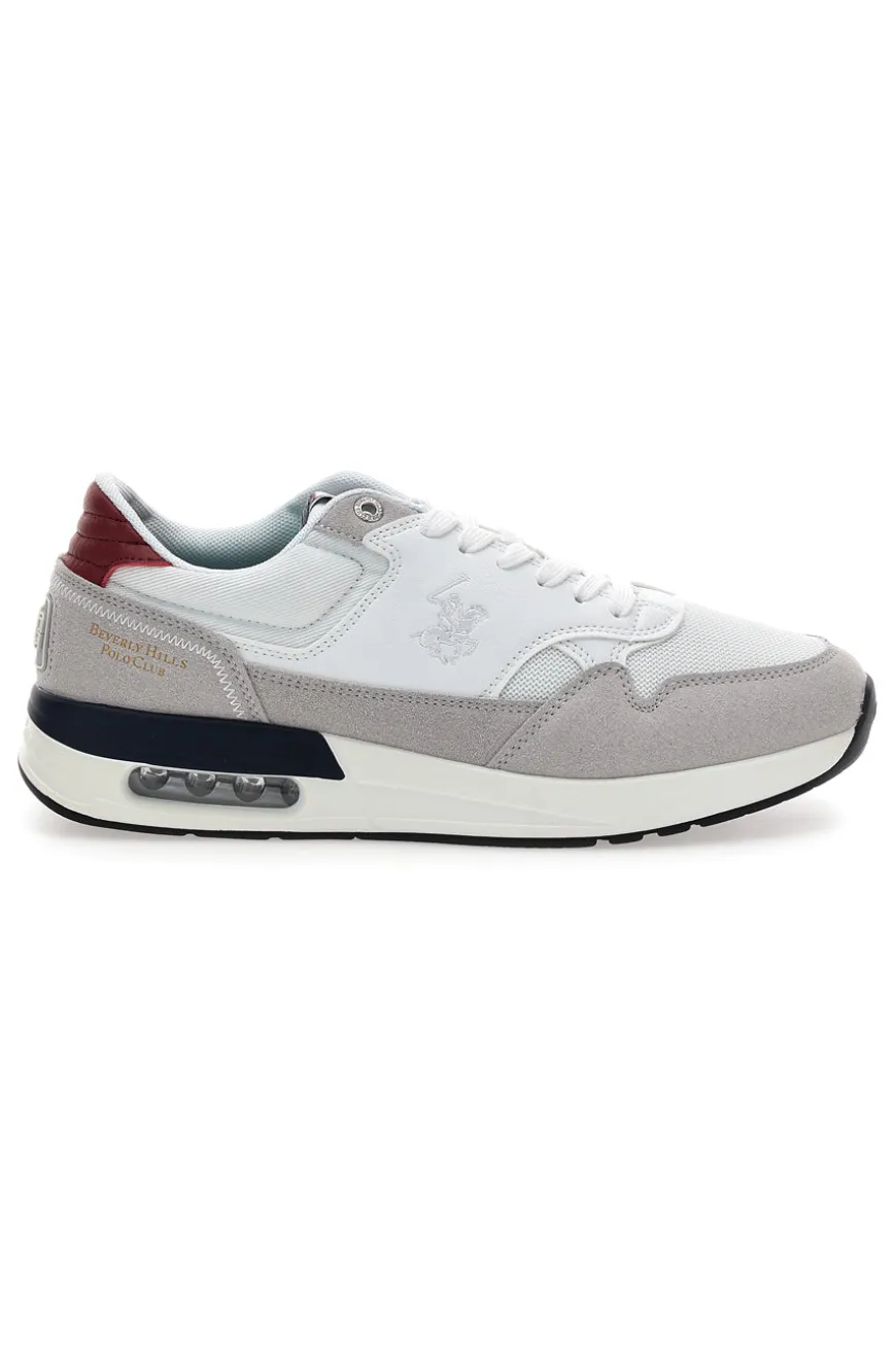 Sneakers bianche e grigie Beverly Hills Polo Club Team Mix