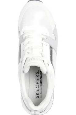 Sneakers bianche e grigie con Memory Foam Skechers Runway Posh Gal