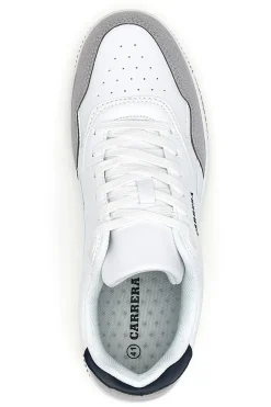 Sneakers bianche e grigie con dettagli blu Carrera CAM237041042