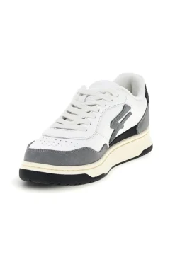 Sneakers bianche e grigie in pelle traforate in punta U.power U1400BC