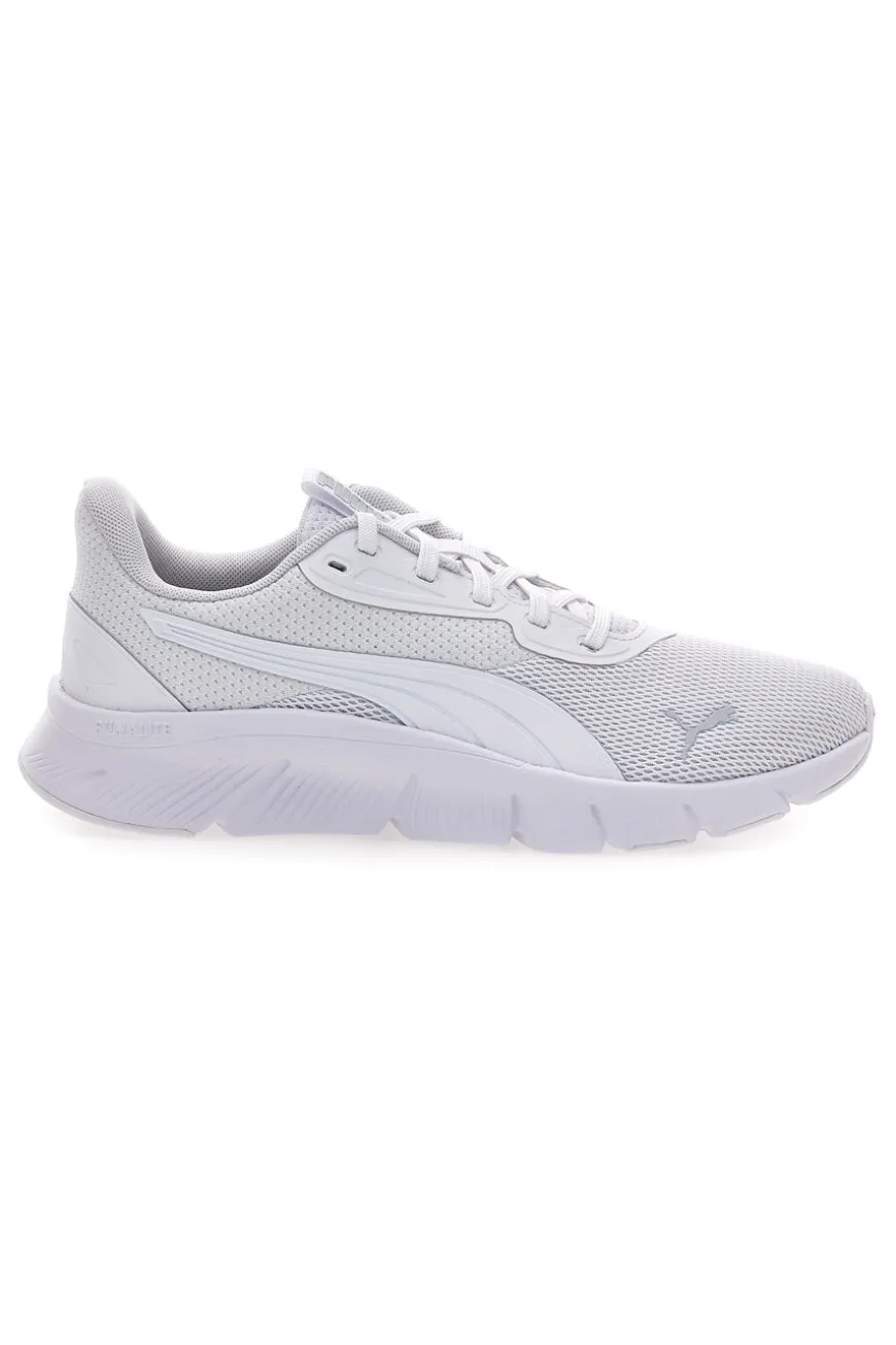 Sneakers bianche e grigio chiaro in mesh Puma FlexFocus Lite Modern Jr