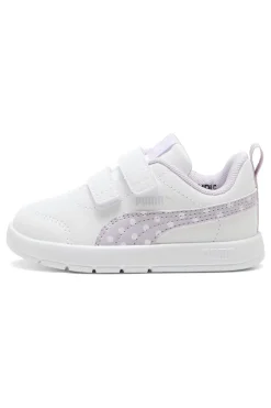 Sneakers Bianche e Lilla Puma Courtflex V3 Dotty V Inf