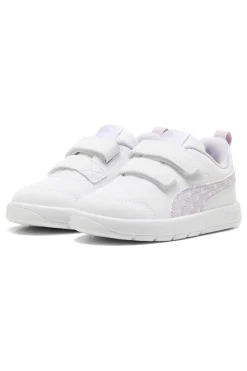 Sneakers Bianche e Lilla Puma Courtflex V3 Dotty V Inf