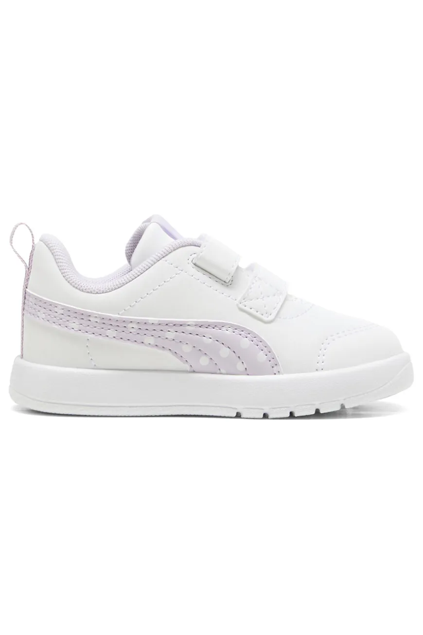 Sneakers Bianche e Lilla Puma Courtflex V3 Dotty V Inf