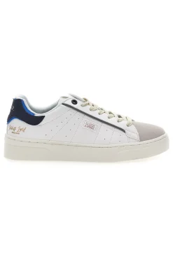 Sneakers Bianche e Navy con Punta Beige U.S.G.POLO JOE LTX