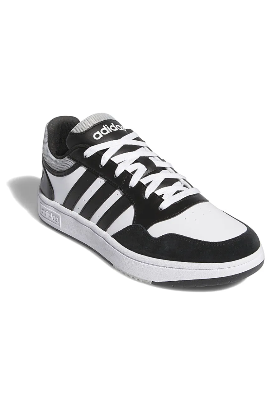 Sneakers bianche e nere con dettagli a contrasto Adidas Hoops 3.0
