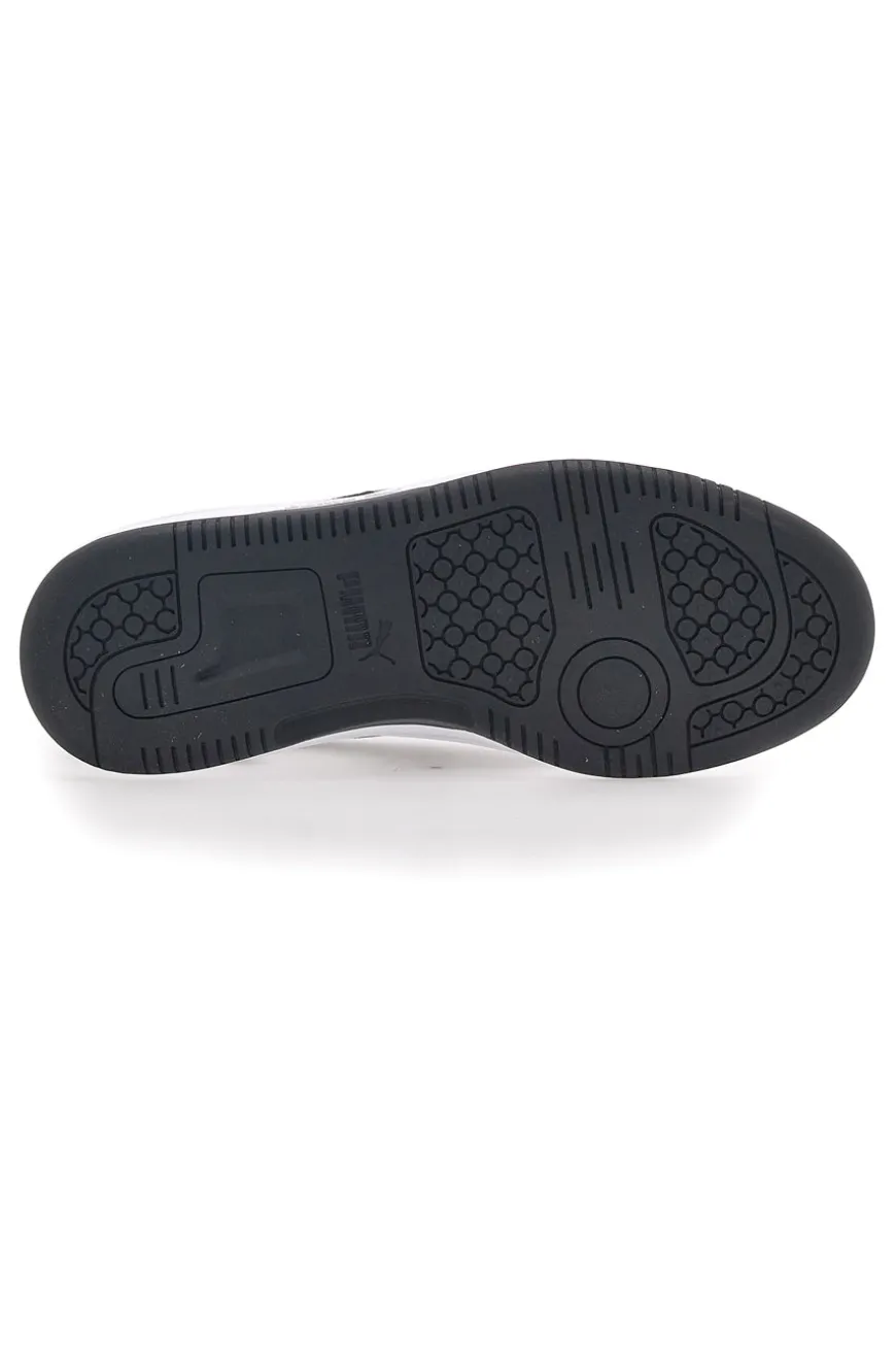 Sneakers Bianche e Nere Con Stringa Laterale Puma Rebound V6 LO JR