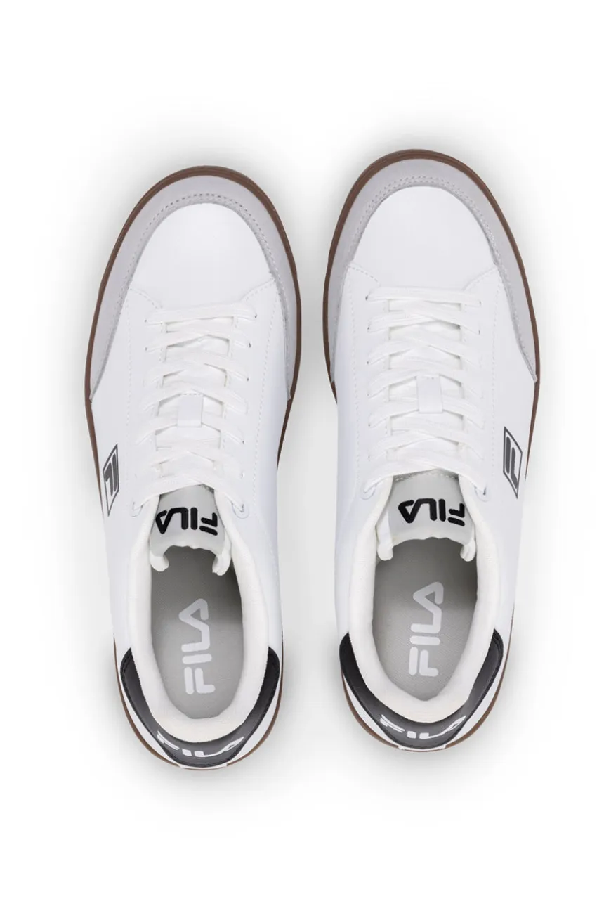 Sneakers bianche e nere con suola a contrasto FILA COURTBAY