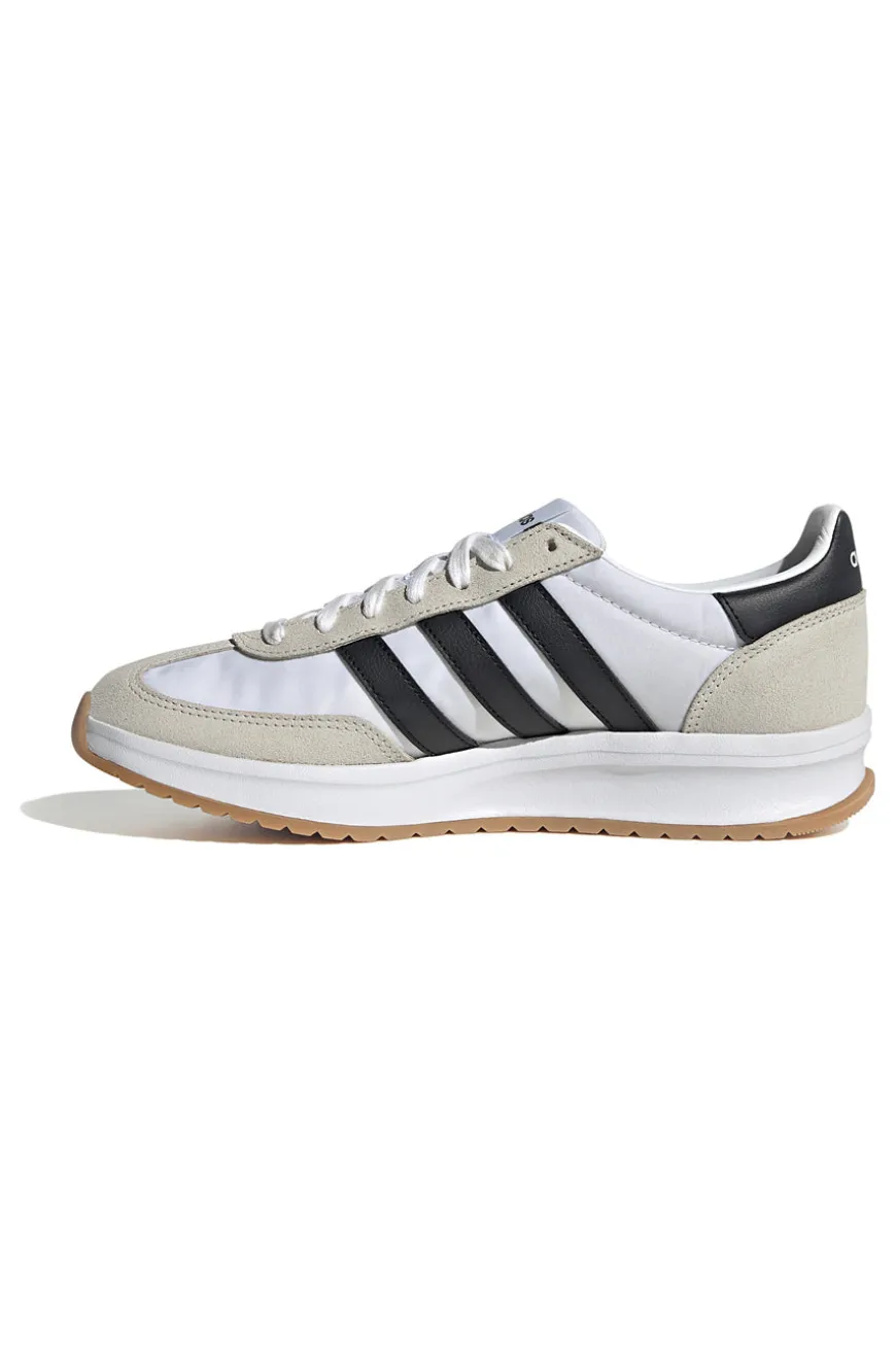 Sneakers bianche e nere con tomaia in pelle ADIDAS RUN 70s 2.0