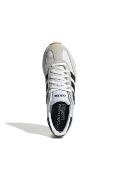 Sneakers bianche e nere con tomaia in pelle ADIDAS RUN 70s 2.0