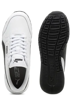 Sneakers Bianche e Nere con Tomaia in Pelle Puma ST Runner v4 L Jr