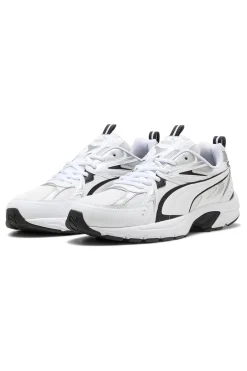 Sneakers bianche e nere stile running Puma Milenio tech