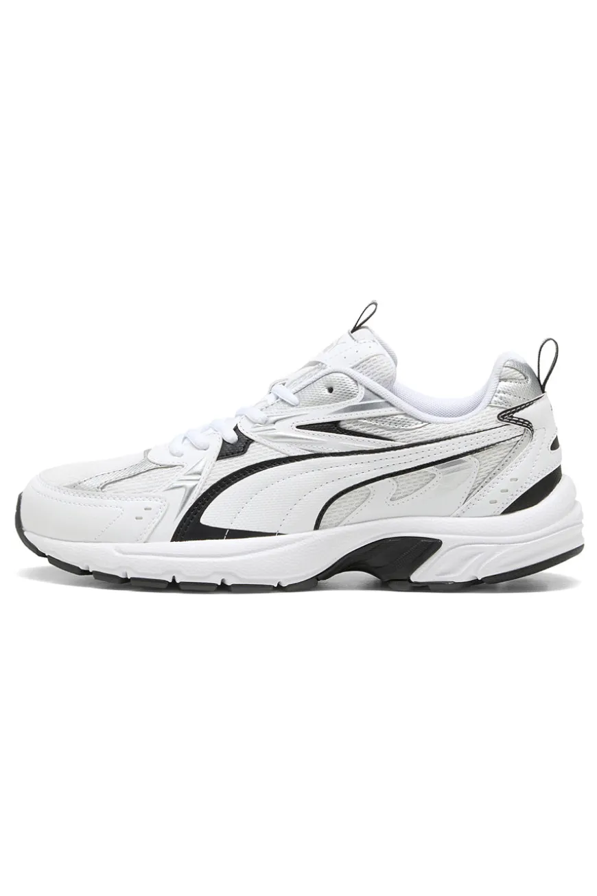 Sneakers bianche e nere stile running Puma Milenio tech