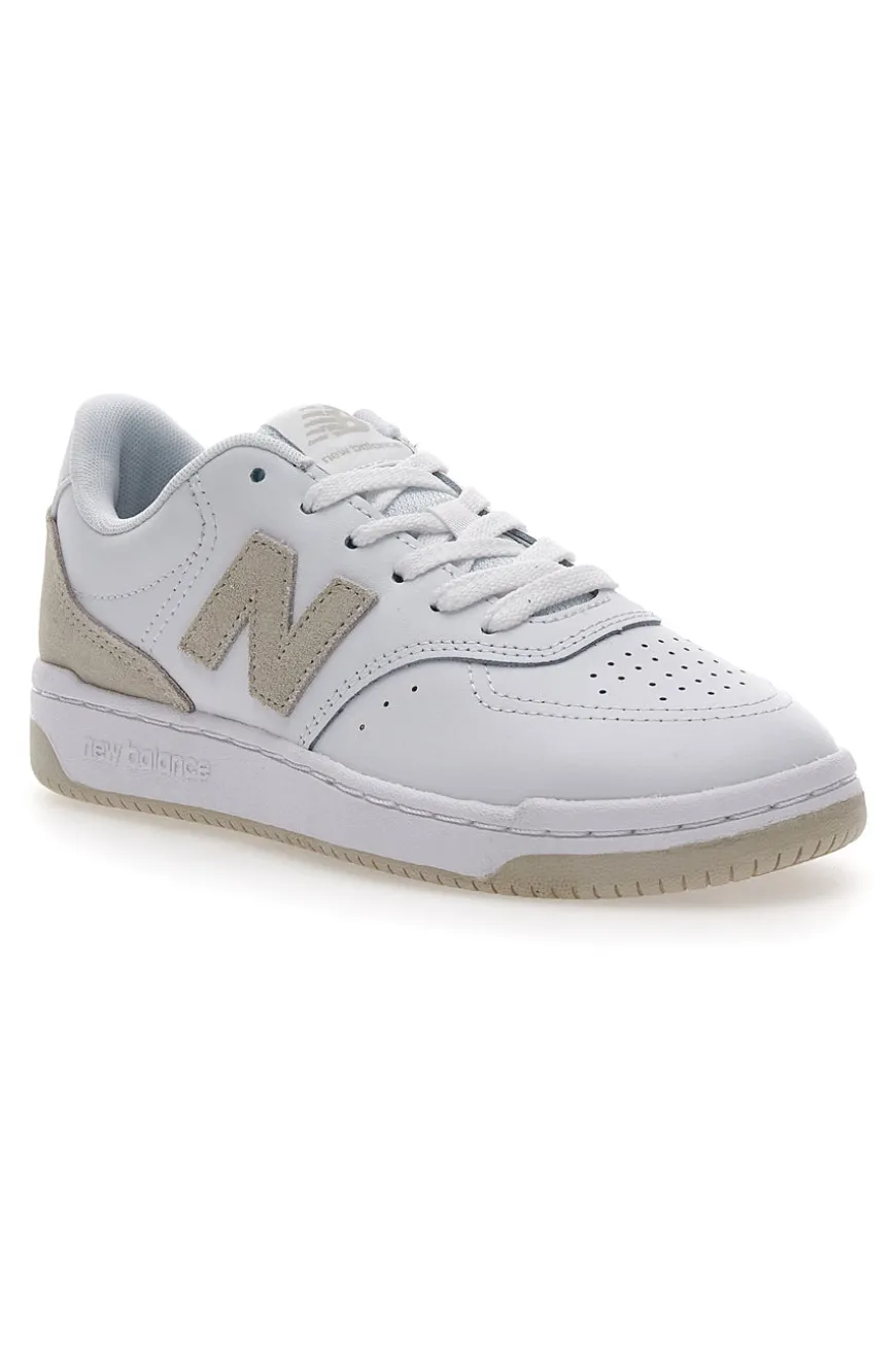 Sneakers bianche e oro con tomaia traforata NEW BALANCE BB80RTG