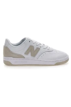 Sneakers bianche e oro con tomaia traforata NEW BALANCE BB80RTG