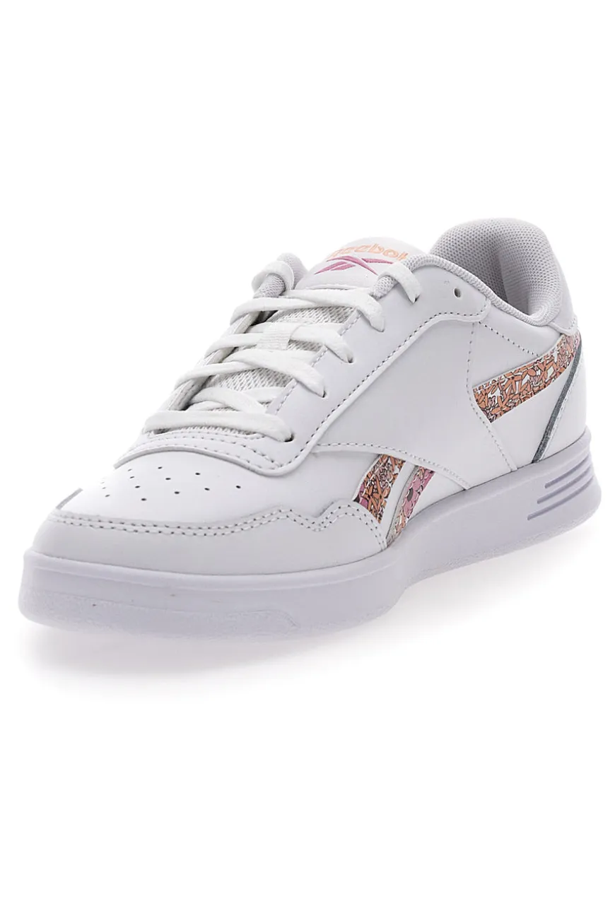 Sneakers Bianche e Rosa Con Brillantini Reebok Court Advance