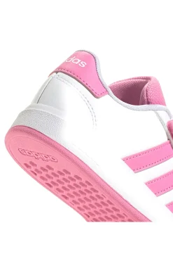 Sneakers bianche e rosa con chiusura a strappo Adidas Grand Court 2.0 EL C