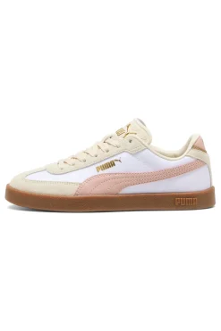 Sneakers Bianche e Rosa con Dettagli in Pelle PUMA Club II Era CV Jr