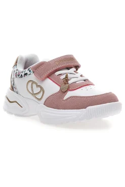 Sneakers bianche e rosa con fantasia animalier Mkids MG25124