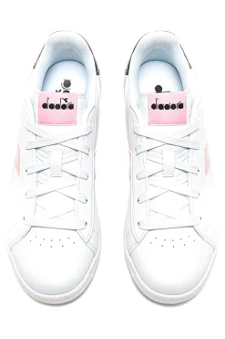 Sneakers Bianche e Rosa Con Logo Laterale DIADORA GAME P GS GIRL