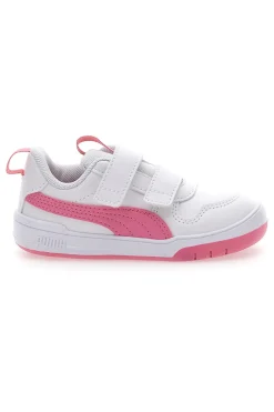 Sneakers Bianche e Rosa Con Strappi in Velcro Puma Multiflex Sl V Inf