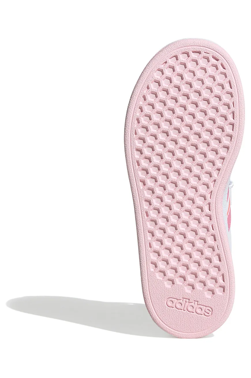 Sneakers Bianche e Rosa Con Strappo In Velcro Adidas Grand Court 2 El C
