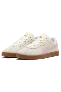 Sneakers Bianche e Rosa con Tomaia in Pelle Puma Club II