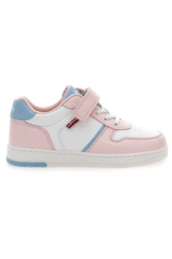 Sneakers Bianche e Rosa con Tomaia Traforata e Velcro LEVI'S 3004