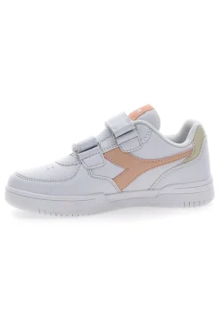 Sneakers bianche e rosa con velcro DIADORA RAPTOR LOW PS