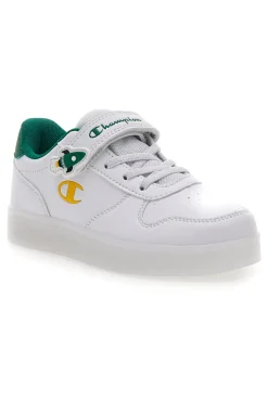 Sneakers Bianche e Verde con Velcro e Lacci Elastici CHAMPION GLW B PS