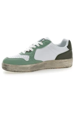 Sneakers Bianche e Verdi con Lacci Leone 44