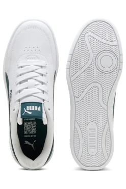 Sneakers bianche e verdi stile court Puma Court Classic Clean Jr