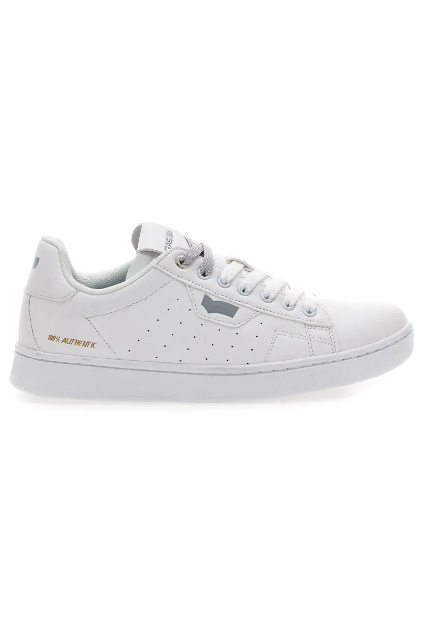 Sneakers bianche in materiale sintetico Gas 414185