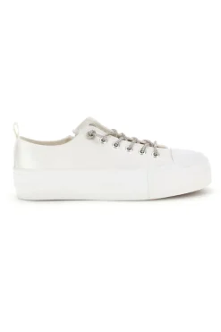 Sneakers bianche in materiale sintetico con lacci decorativi Energy CONV3