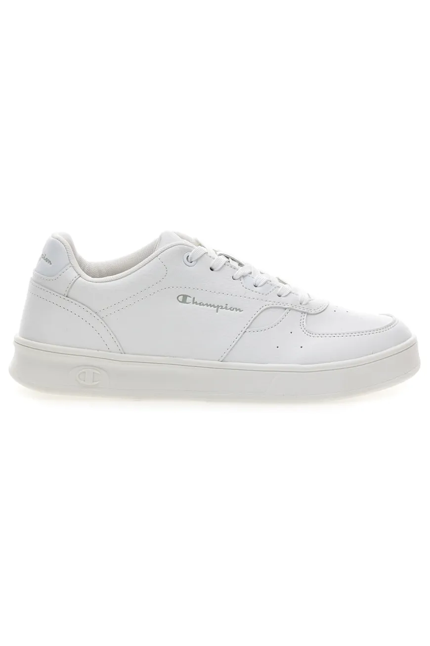 Sneakers bianche in materie sintetiche stile basket Champion Newman