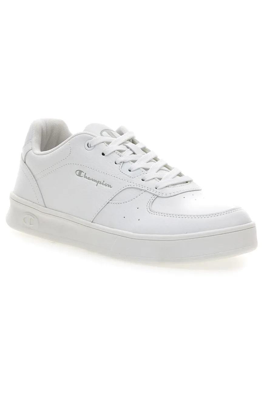 Sneakers bianche in materie sintetiche stile basket Champion Newman