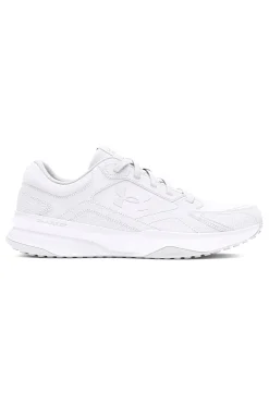 Sneakers bianche in mesh con inserti in pelle Under Armour Edge Leather