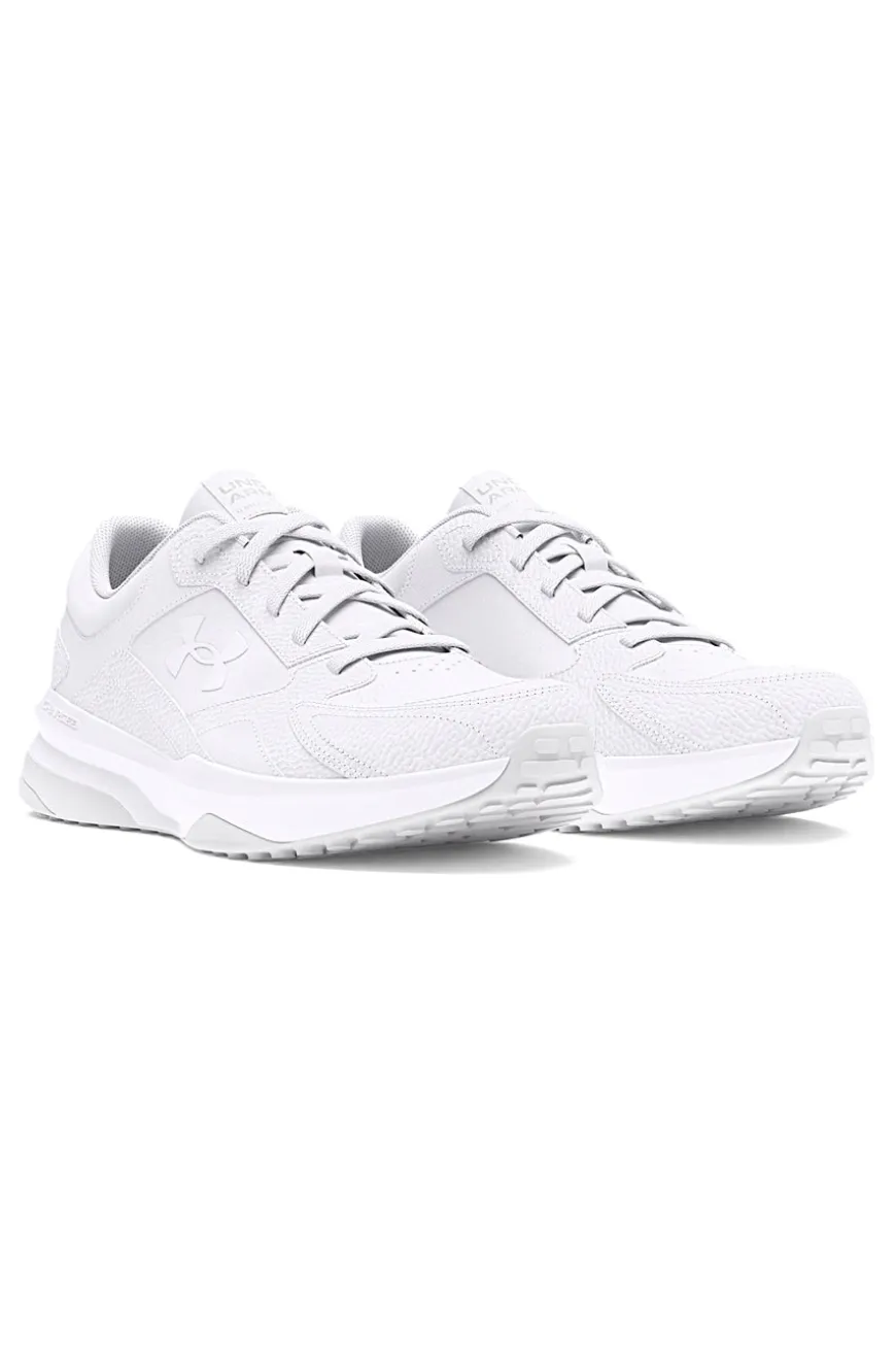 Sneakers bianche in mesh con inserti in pelle Under Armour Edge Leather