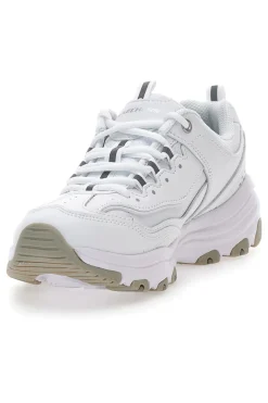 Sneakers bianche in pelle con Memory Foam Skechers Iconic Unabashed