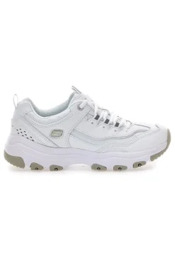 Sneakers bianche in pelle con Memory Foam Skechers Iconic Unabashed